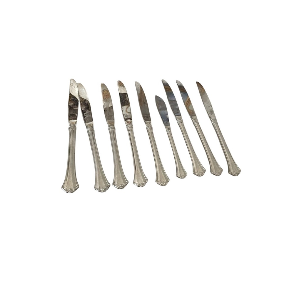 Set Of 9 Stainless Steel‎ Reed & Barton Butter Knife Mixed Set